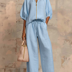 Léonie | Ensemble Deux Pièces Élégant en Coton et Lin