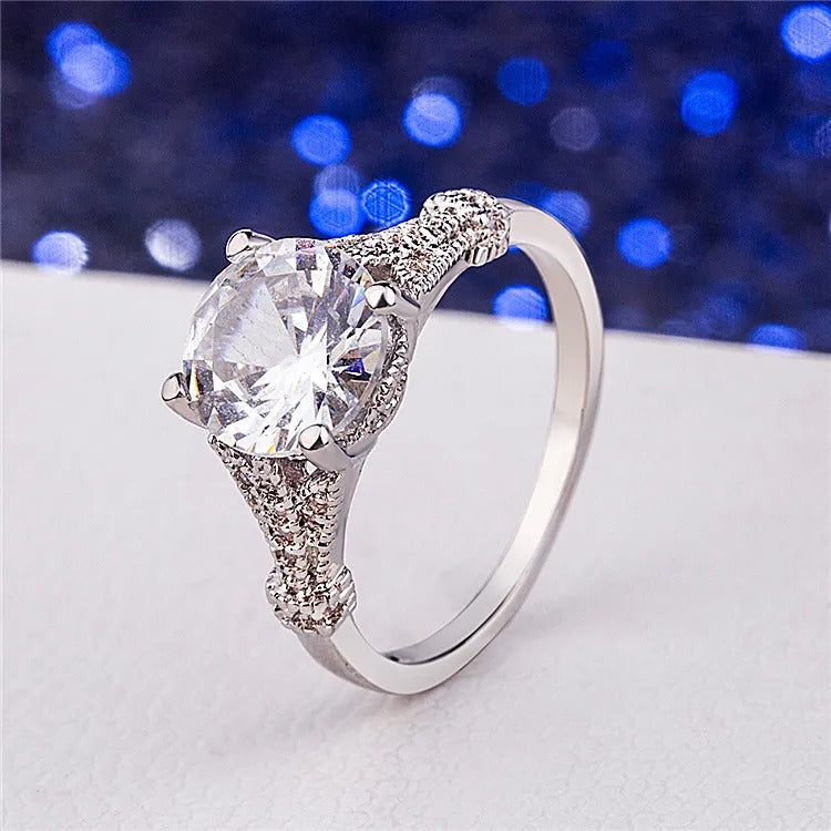 ANILLO VINTAGE BLANCO VERRE PLATA