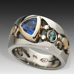 ANILLO VINTAGE AZUL CRISTAL