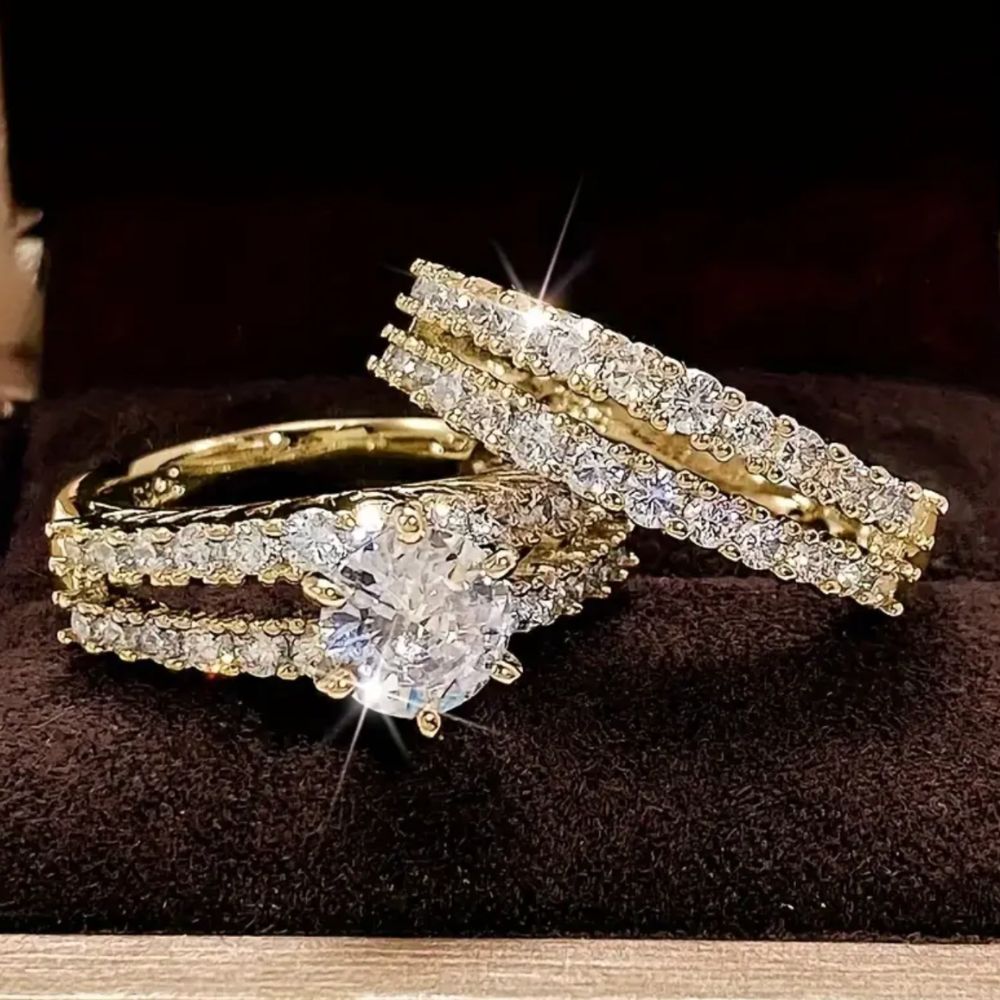 CONJUNTO ÉTERNEL DESTELLO DIAMANTE ANILLO