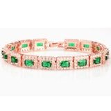 PULSERA ESMERALDA VERDE IMPOSANT ORO