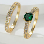 CONJUNTO SERENA ESMERALDA DÚO ANILLO