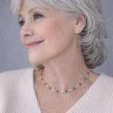 COLLAR ESMERALDA VERDE COLGANTE