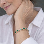 PULSERA ESMERALDA VERDE IMPOSANT ORO
