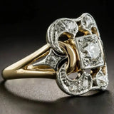 ANILLO VINTAGE CIRCONA ORO