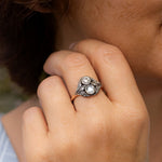 ANILLO VINTAGE CIRCONA ROSA ORO