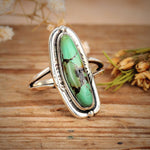 ANILLO SUD-OUEST AMÉRICAIN STYLE AUTHENTIQUE TURQUESA STERLING PLATA