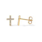 PENDIENTES PAVÉ CRUZ | ORO