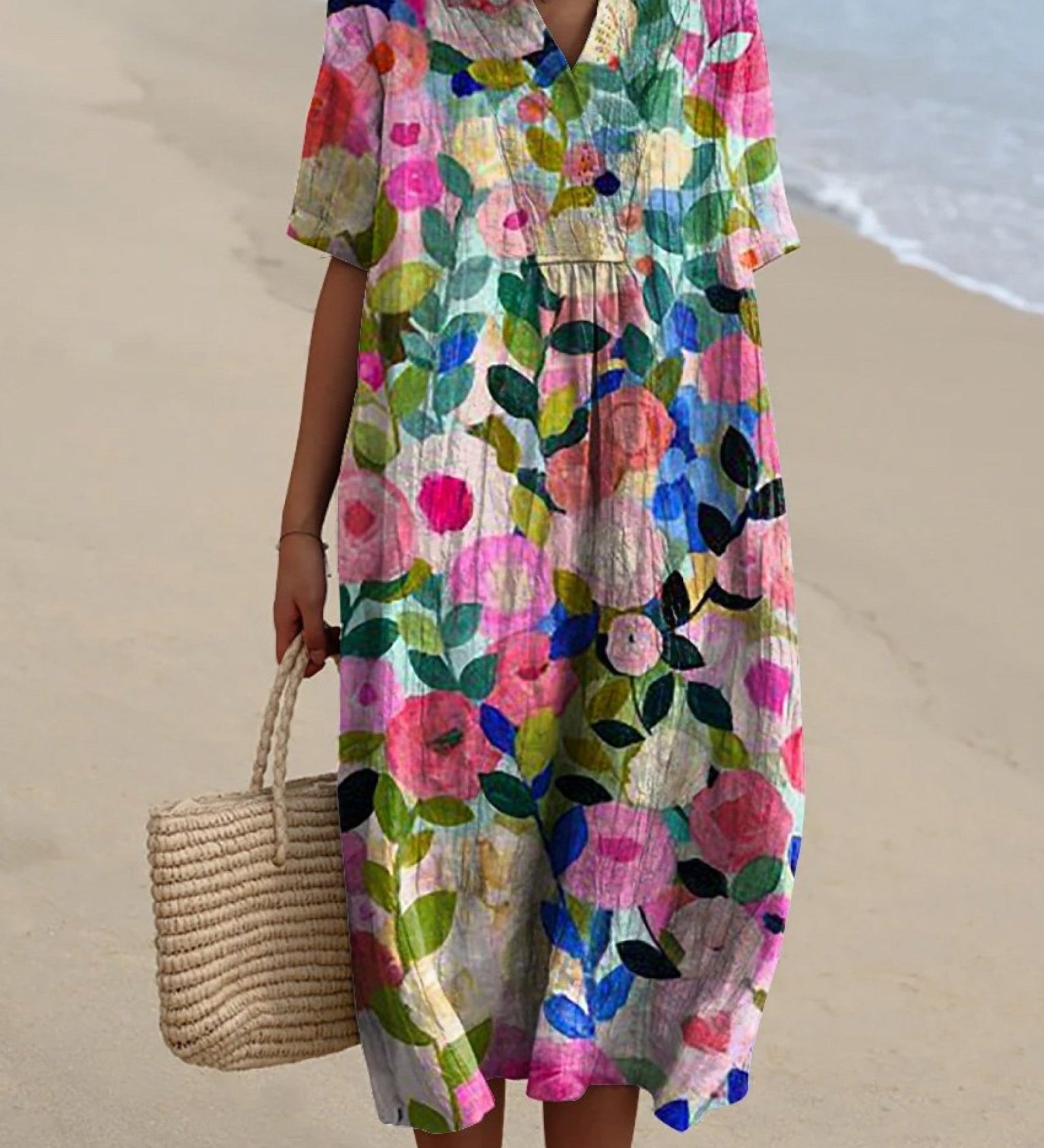 VESTIDO FLORAL DE ESTILO VINTAGE - VALERINA MARBELLA