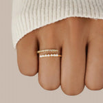 ANILLO VIRELLE PERLA CRISTAL OUVERT | ORO